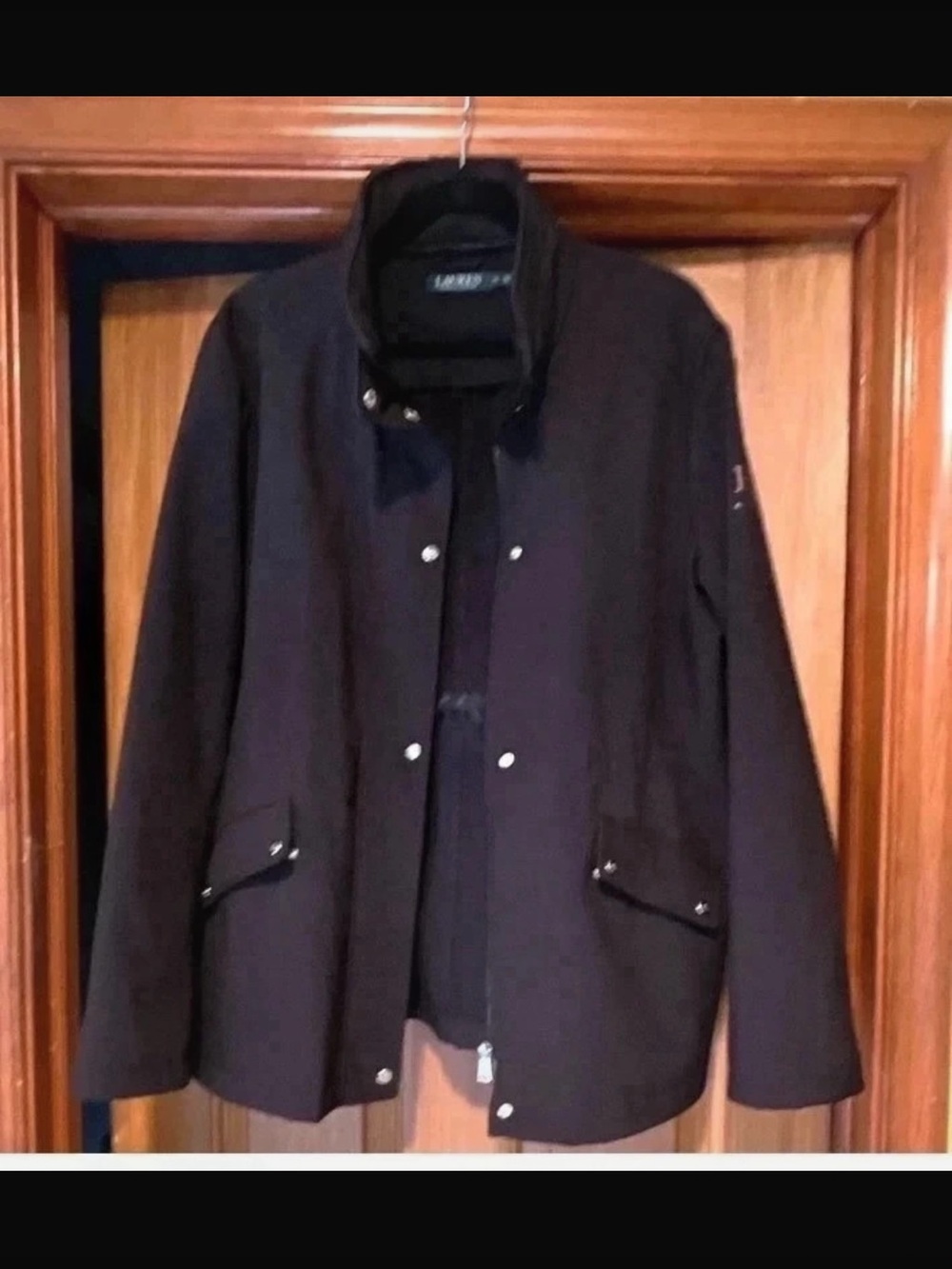 Ralph Lauren Black Military-Inspired Field Coat